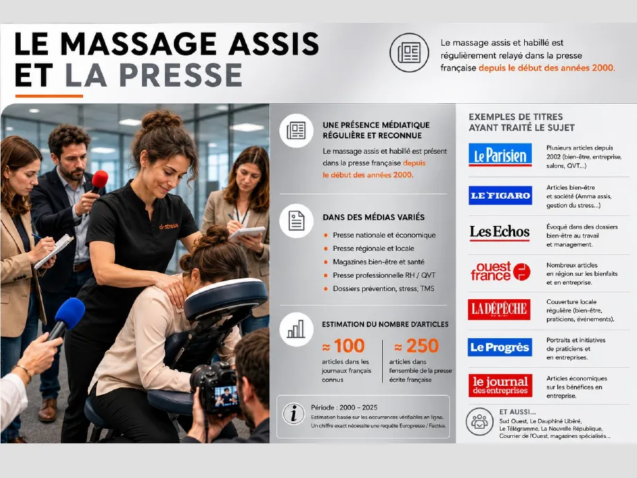 Le massage assis et la presse